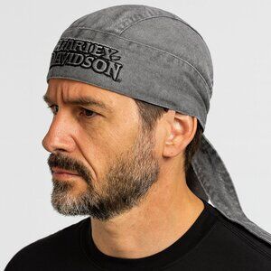 Harley Davidson Vintage Skull Cap Gray Embroidered One Size